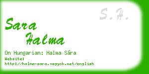 sara halma business card